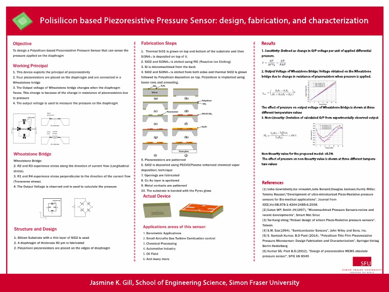 Piezoresistive Pressure Sensor Analysis | PDF