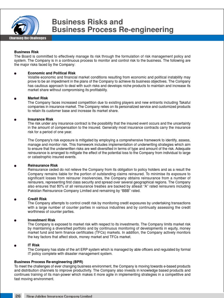 Business Risk And Business Process Reinsurance 36 Views - 