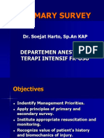 Primary Survey: Departemen Anestesi & Terapi Intensif Fk-Usu