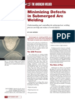 Minimizing Defects in Submerged Arc Welding