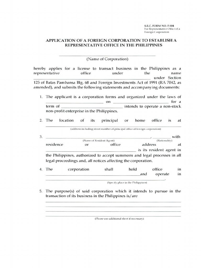 SEC FORM NO. F104 U04042016 PDF | PDF