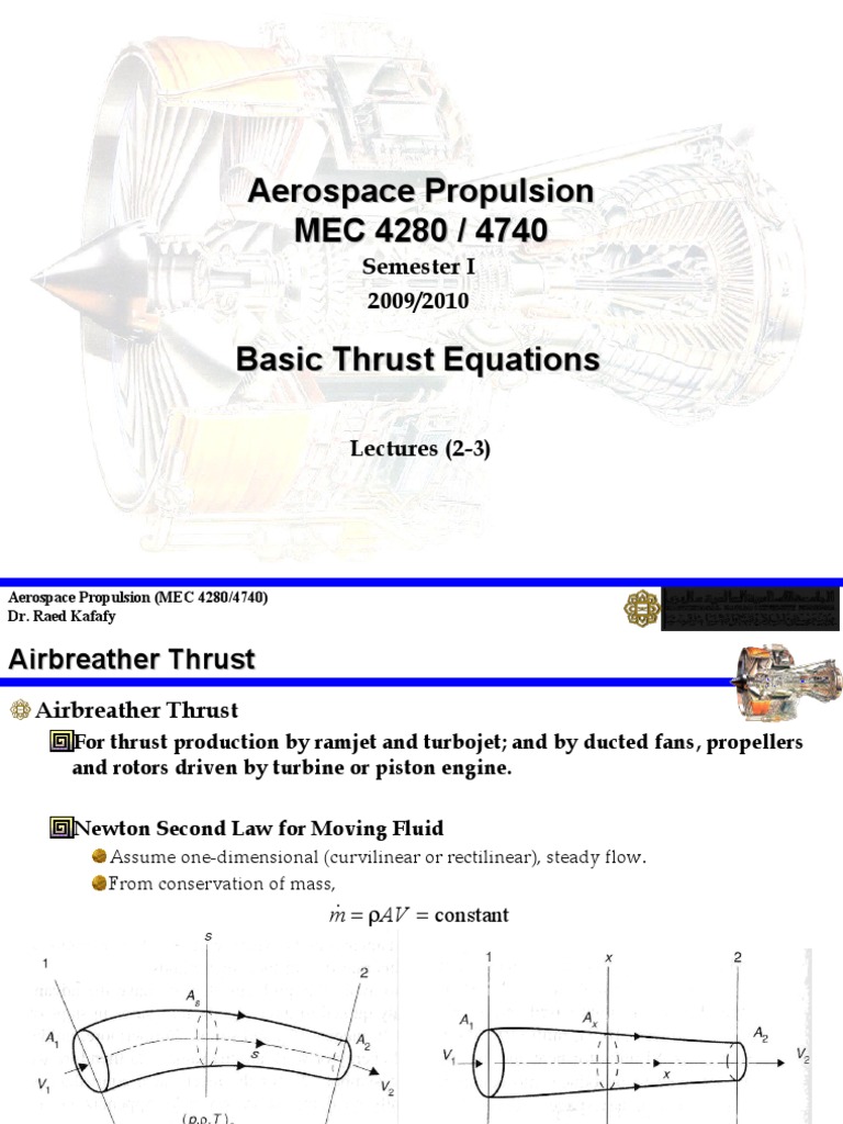 Aerospace Propulsion Lec 2 5 Thrust | PDF | Propulsion | Jet Engine