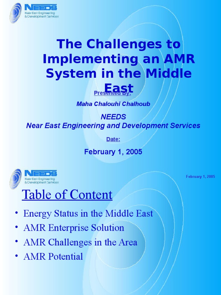 The Challenges To Implementing An AMR System in The Mddle East | PDF ...