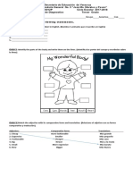 Exámen Diagnostico Ingles 3 Grado