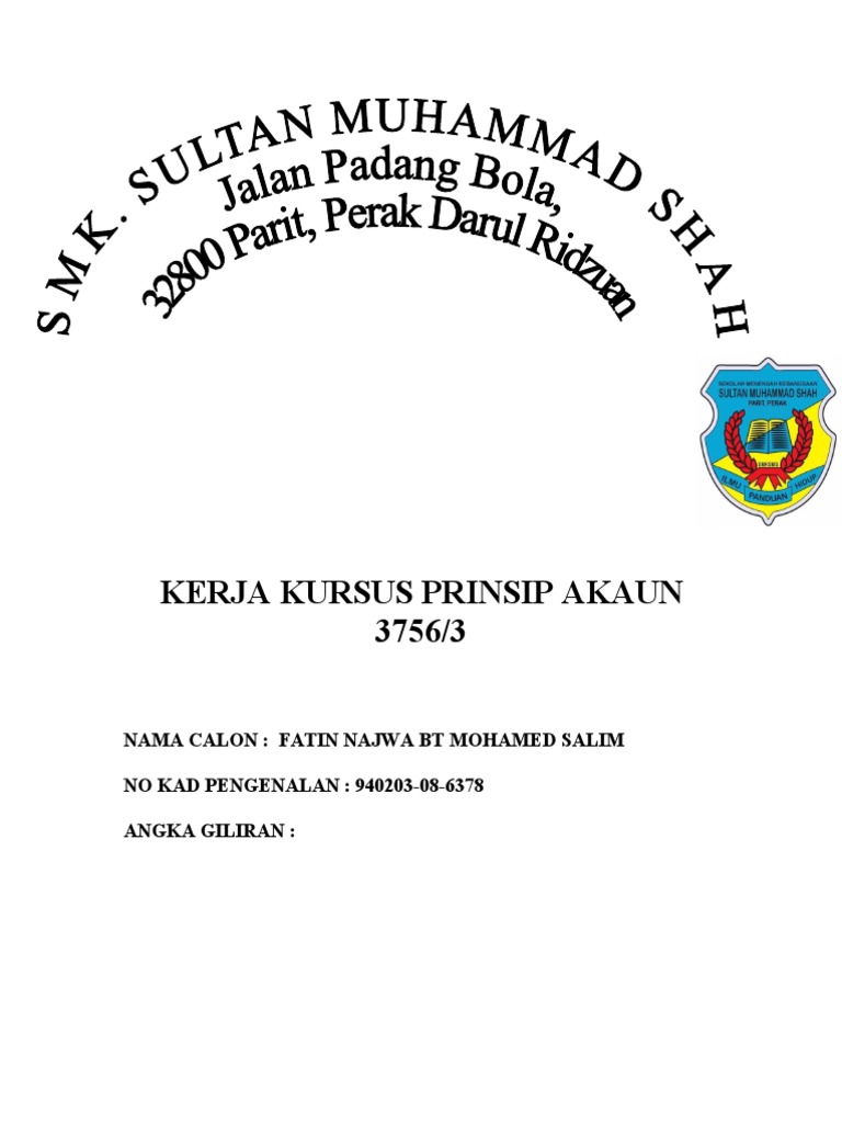 Kerja Kursus Prinsip Akaun | PDF