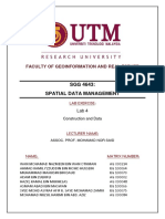 SGG 4643: Spatial Data Management: Faculty of Geoinformation and Real Estate