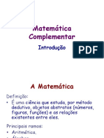 Matematica Complementar - I