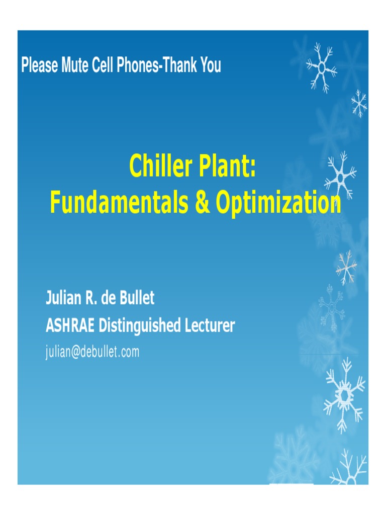 Chiller Plant Design and Optimization Guide | PDF