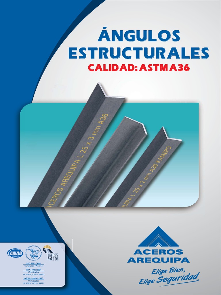 6) PerfilesAceros-ANGULOS-ESTRUCTURALES PDF | PDF | Acero estructural ...