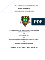 Calidad Agronómica de Las Aguas Residuales en Un Sistema Natural de Depuración