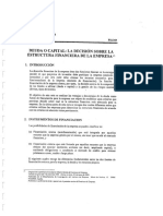 Deuda o Capital. La Decision Sobre La Estructura Financiera de La Empresa