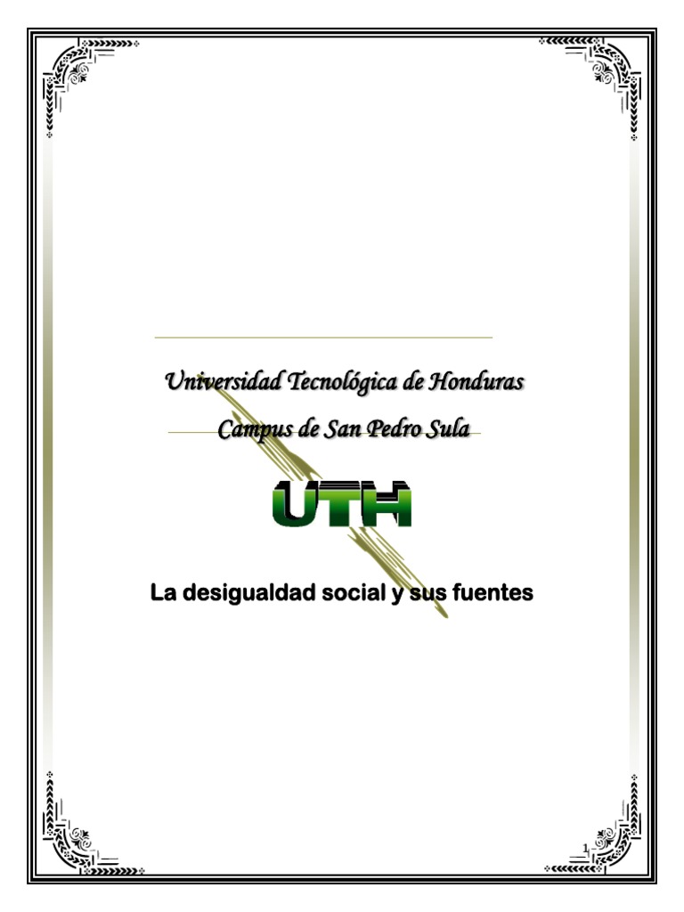 Fuentes de la Desigualdad Social | PDF | Estratificación social | Pobreza