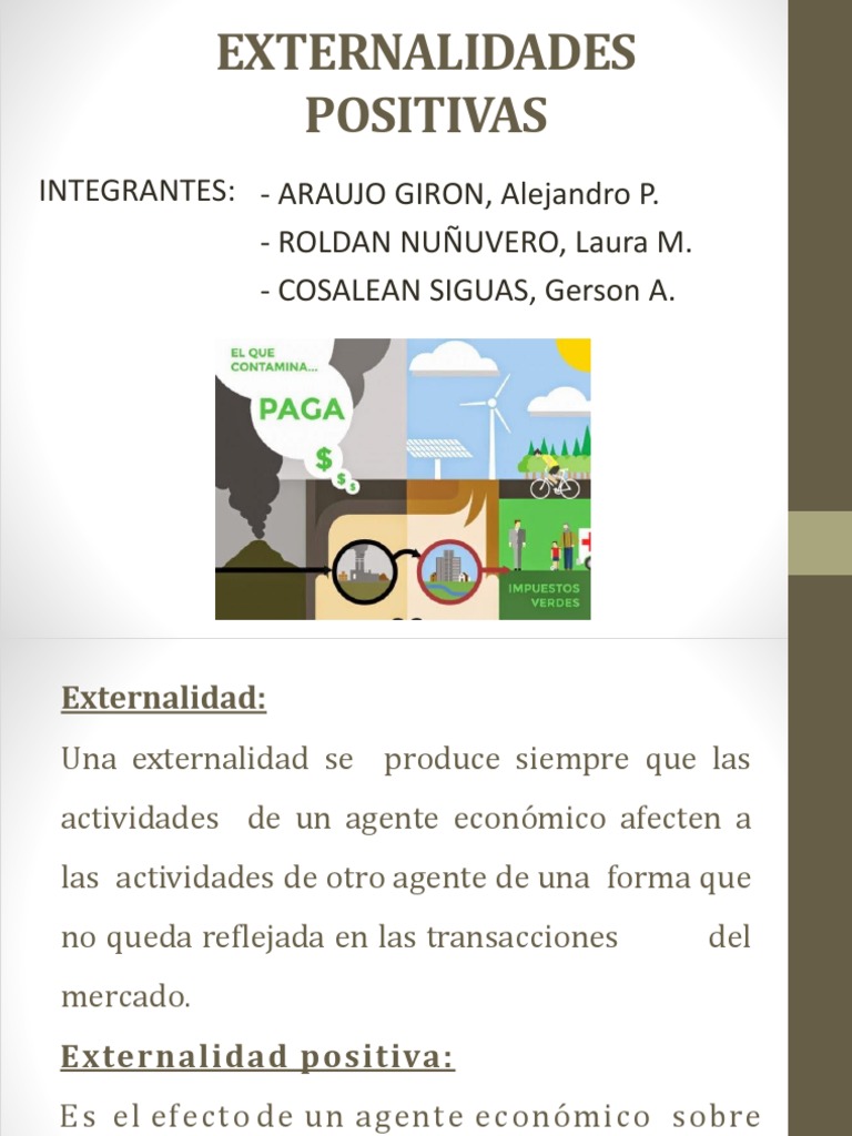 EXTERNALIDADES POSITIVAS Exterioridad Oferta (economía