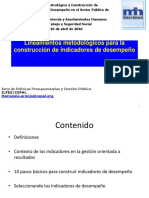 Construccion de Indicadores de Desempeño