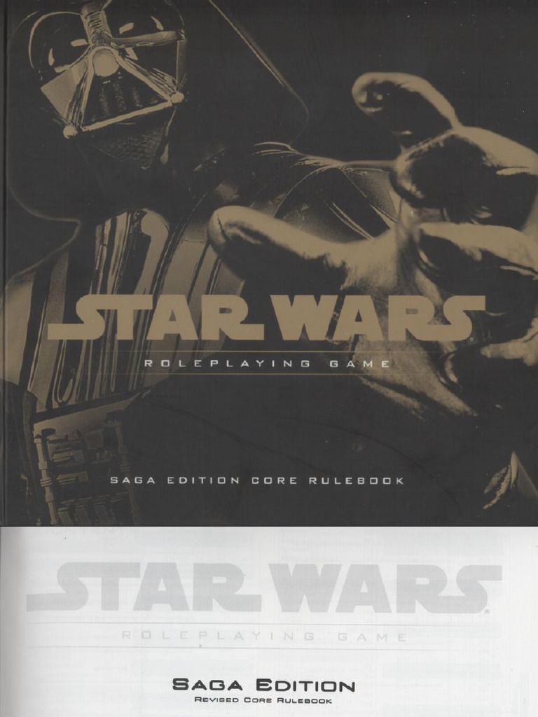 Star Wars Saga Core Rulebook Pdf D20 System Wizards Of The Coast
