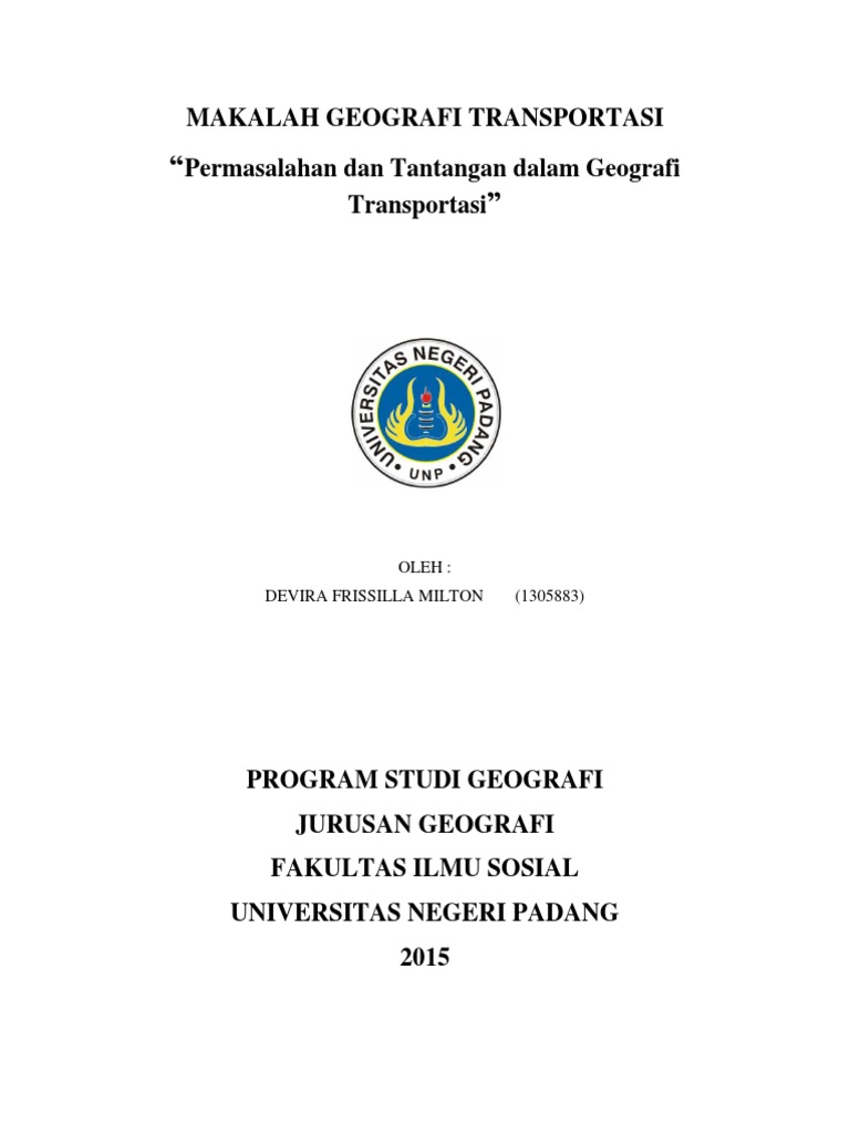 Makalah Geografi Transportasi 6