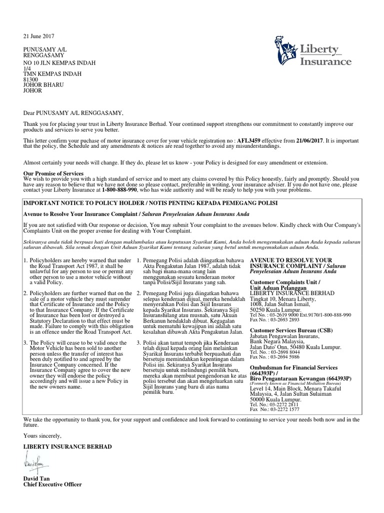 Afl 3459 Insurance Value Added Tax