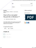 How to Fix a Corrupted Recycle Bin in Windows 7- - Microsoft Community