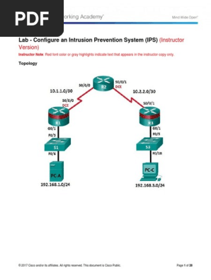 5.4 1.1 Lab Configure An Intrusion Prevention System Ip...