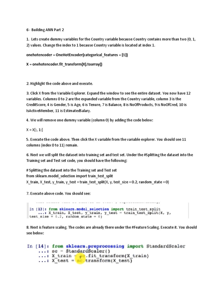 Building ANN: Dummy Variables & Splitting Data | PDF | Teaching Methods ...