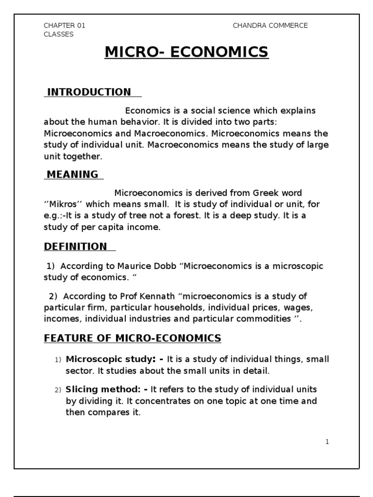 Introduction to Microeconomics | PDF | Microeconomics | Economics