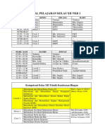 Jadwal Pelajaran Kelas Xii TKR 1