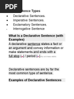 Four Sentence Types