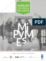 Analisis transversal del gasto en politicas de apoyo a emprendedores y MiPyMEs