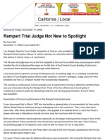 00-11-17 First Rampart Trial (2000) - Conduct of Rampart Judge Jacqueline Connor - Los Angeles Times