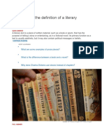 What is a literary text definition