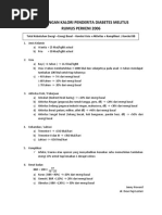 Perhitungan Kalori Penderita Diabetes Melitus Rumus Perkeni 2006