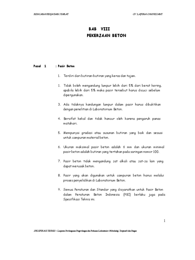 Spektek Beton | PDF