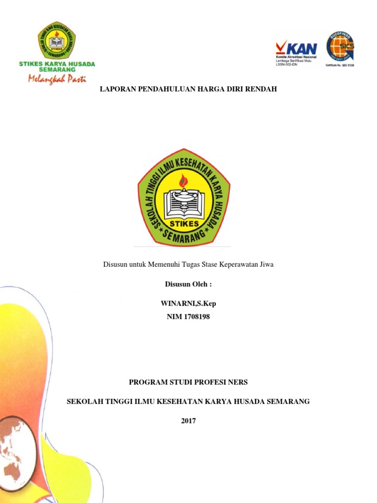 LAPORAN PENDAHULUAN HARGA DIRI RENDAH SP LAPORAN PENDAHULUAN HARGA DIRI RENDAH SP