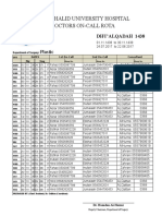 King Khalid University Hospital Doctors On-Call Rota: Dhu'Alqadah 1438 Plastic