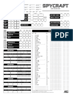 SPYCRAFT RPG Character Sheet