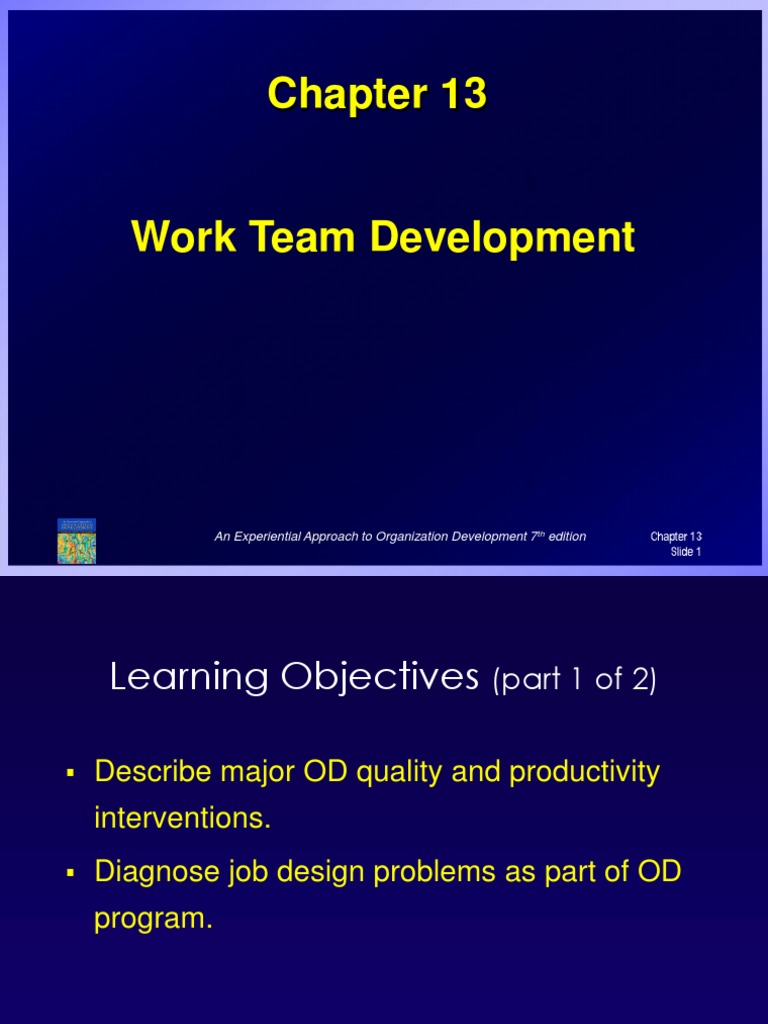 Work Team Development in OD Practices | PDF | Organization Development ...