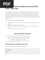 Disable All Jobs - Sql Server