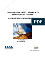 Construction Safety and Health Management System: (Accident Prevention Program)