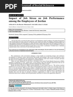 Impact of Job Stress On Job Performance Among The Employees of Jordan