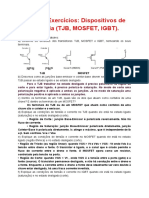 Dispositivos semicondutores de potência: TJB, MOSFET e IGBT