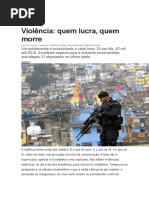 Violencia Contra Quem - Carta Capital