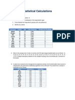 Statistical Calculations