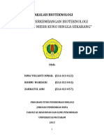 Makalah Sejarah Perkembangan Bioteknolog