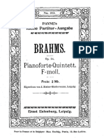 Brahms - Piano Quintet in F Minor Eulenburg Score