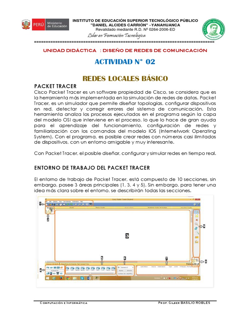Diseño de Redes con Cisco Packet Tracer | PDF | Dirección IP | Red de ...