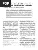 Representative Static Load Models For Transient