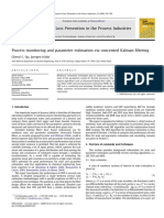 Process Monitoring and Parameter Estimation Via Unscented Kalman Filtering