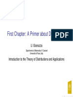 First Chapter: A Primer About Distributions: U. Gianazza