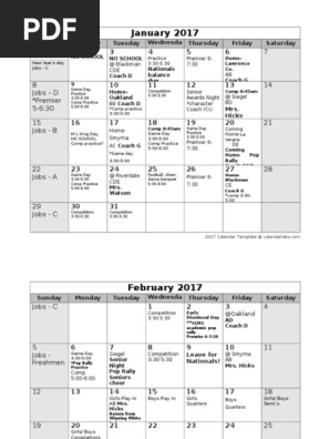 2017-2018 calendar