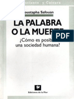 La Palabra o La Muerte Moustapha Safouan PDF